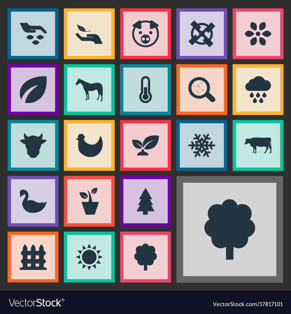 Set of simple icons element