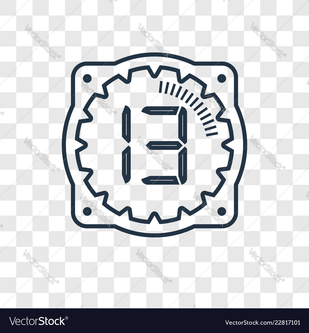 Time concept linear icon isolated on transparent
