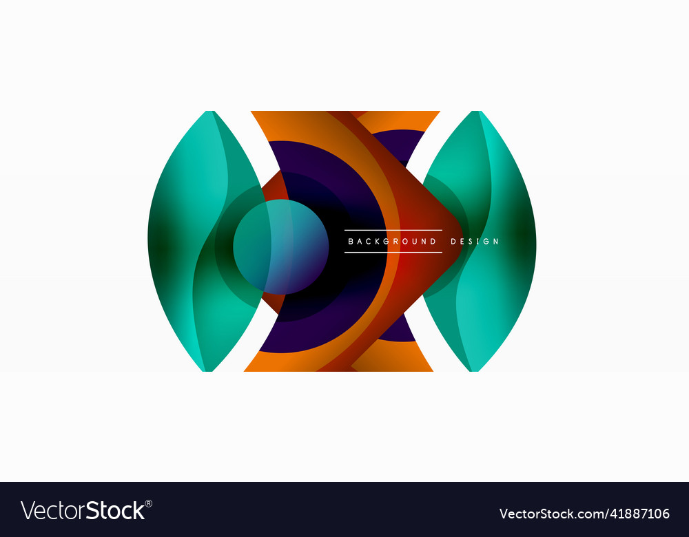 Abstract background with color geometric shapes Vector Image Abstract background with color geometric shapes