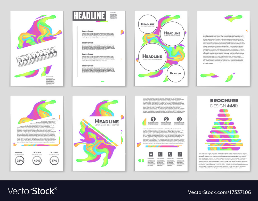 Abstract layout background set for art