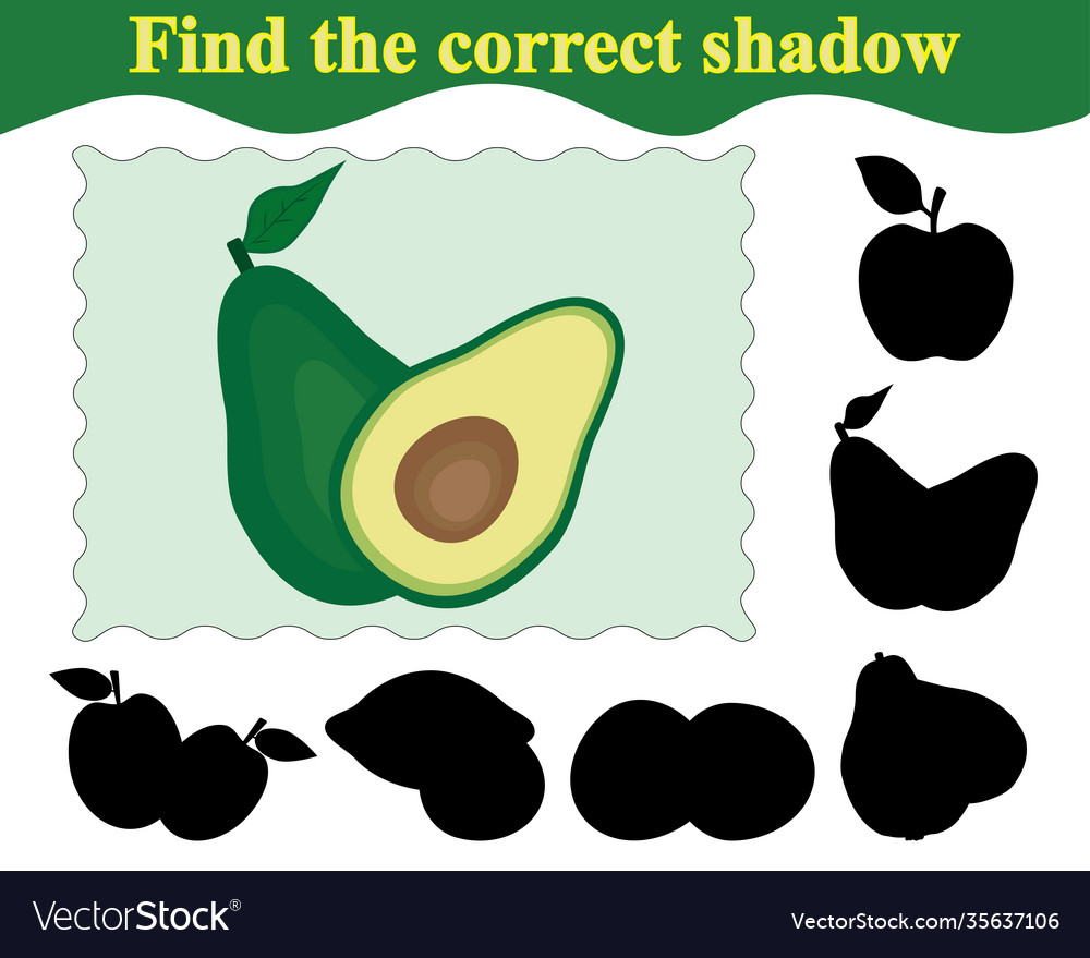 Avocado Shadow Matching Game