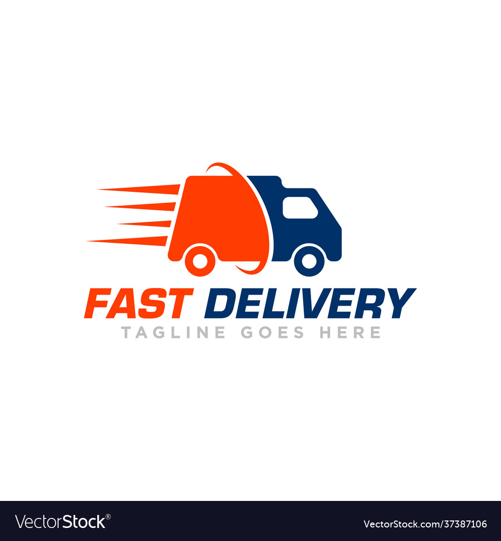 Fast delivery logo icon design Royalty Free Vector Image