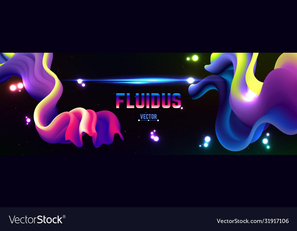 Fluid colorful gradient background modern vector image Fluid colorful gradient background modern