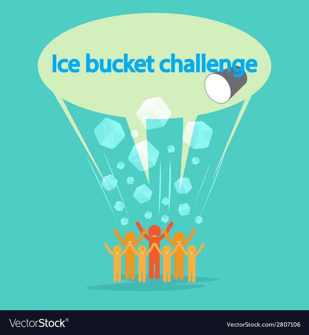 Ice bucket challenge concept Royalty Free Vector Image