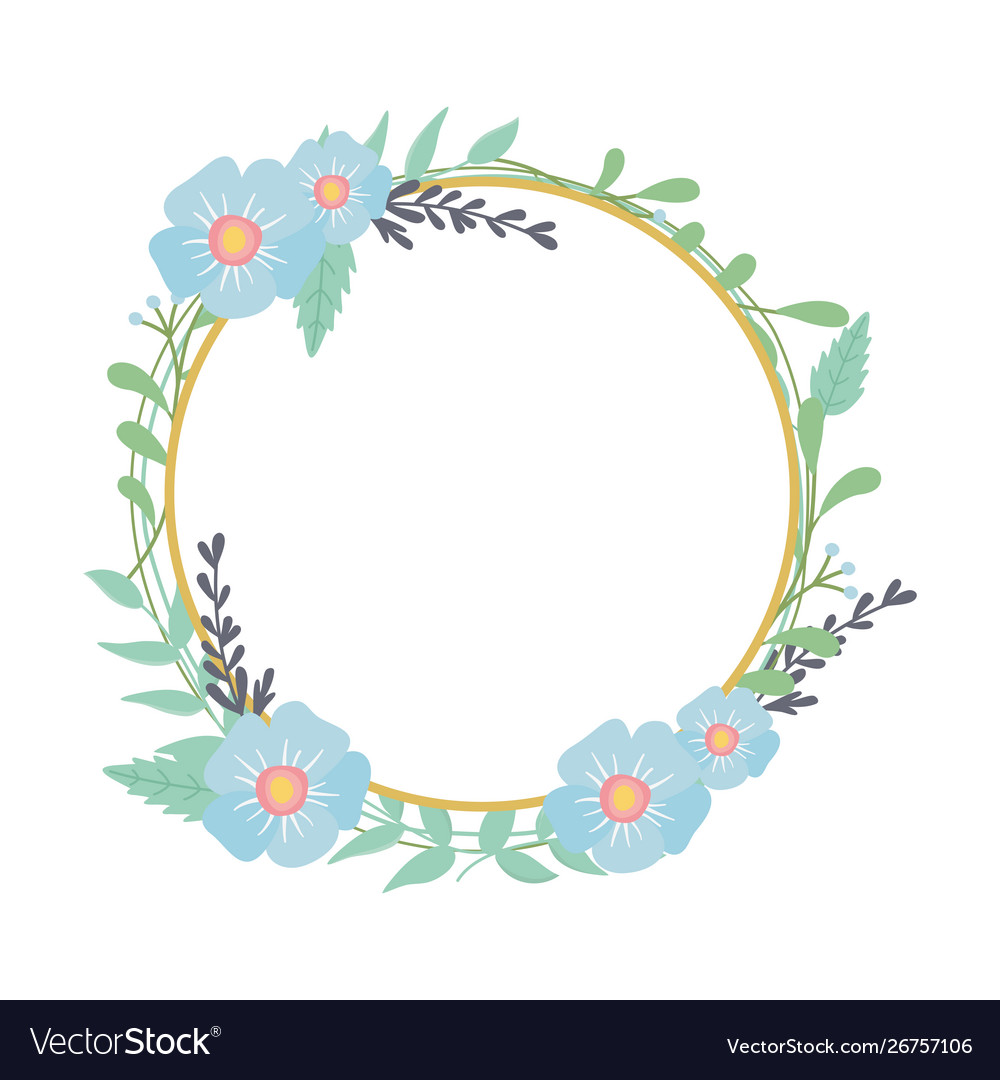 Isolated flowers circle design Royalty Free Vector Image
