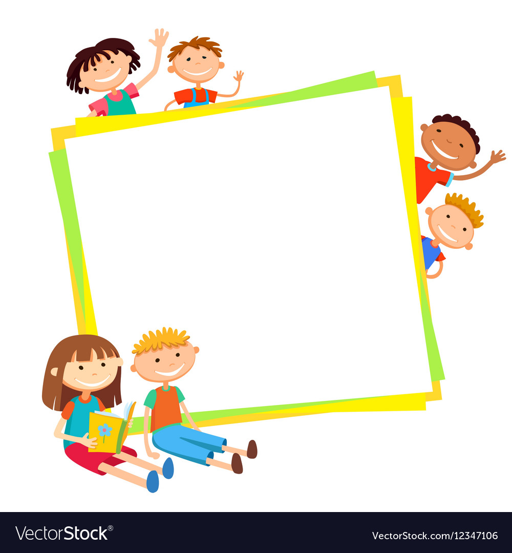 Kids bunner around square banner