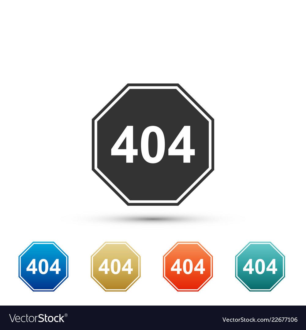 Page with a 404 error icon on white background vector image Page with a 404 error icon on white background