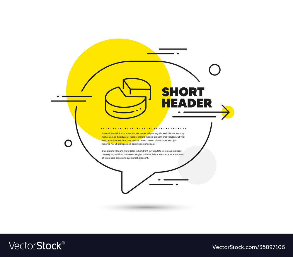 Pie chart line icon presentation 3d graph sign vector image Pie chart line icon presentation 3d graph sign