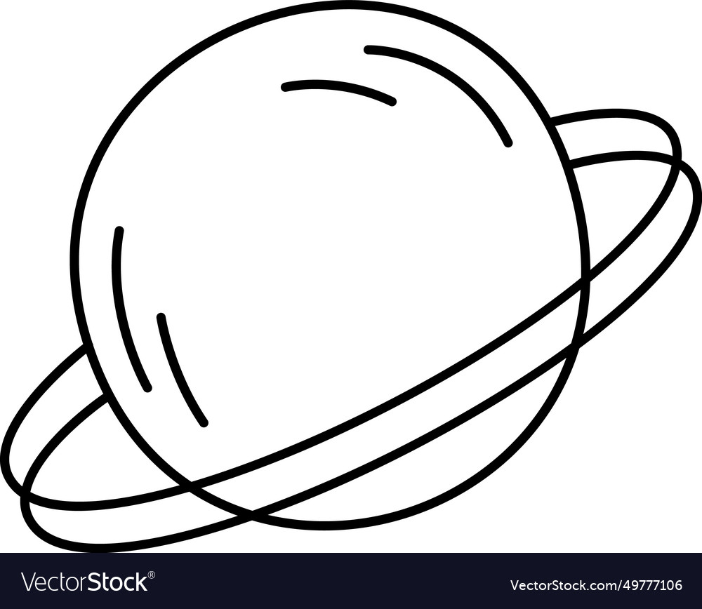 Planet with disk outline