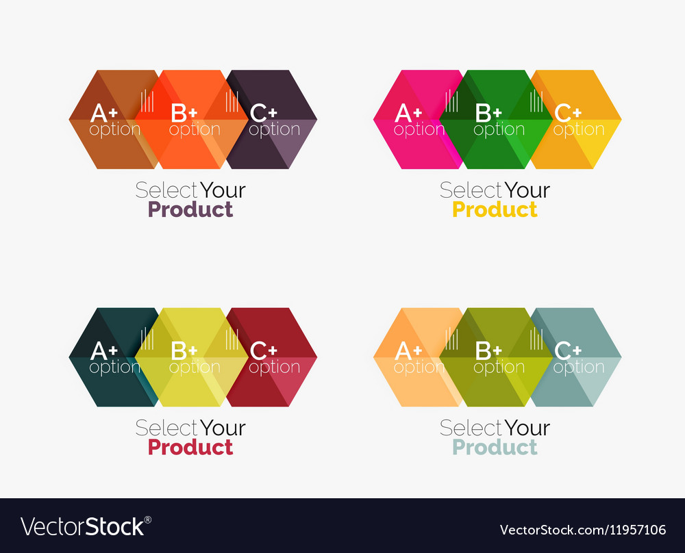 Set of infographic templates with text and options