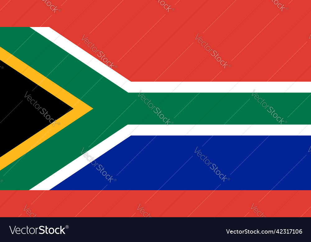 Südafrika Flagge mit original rgb Farbe