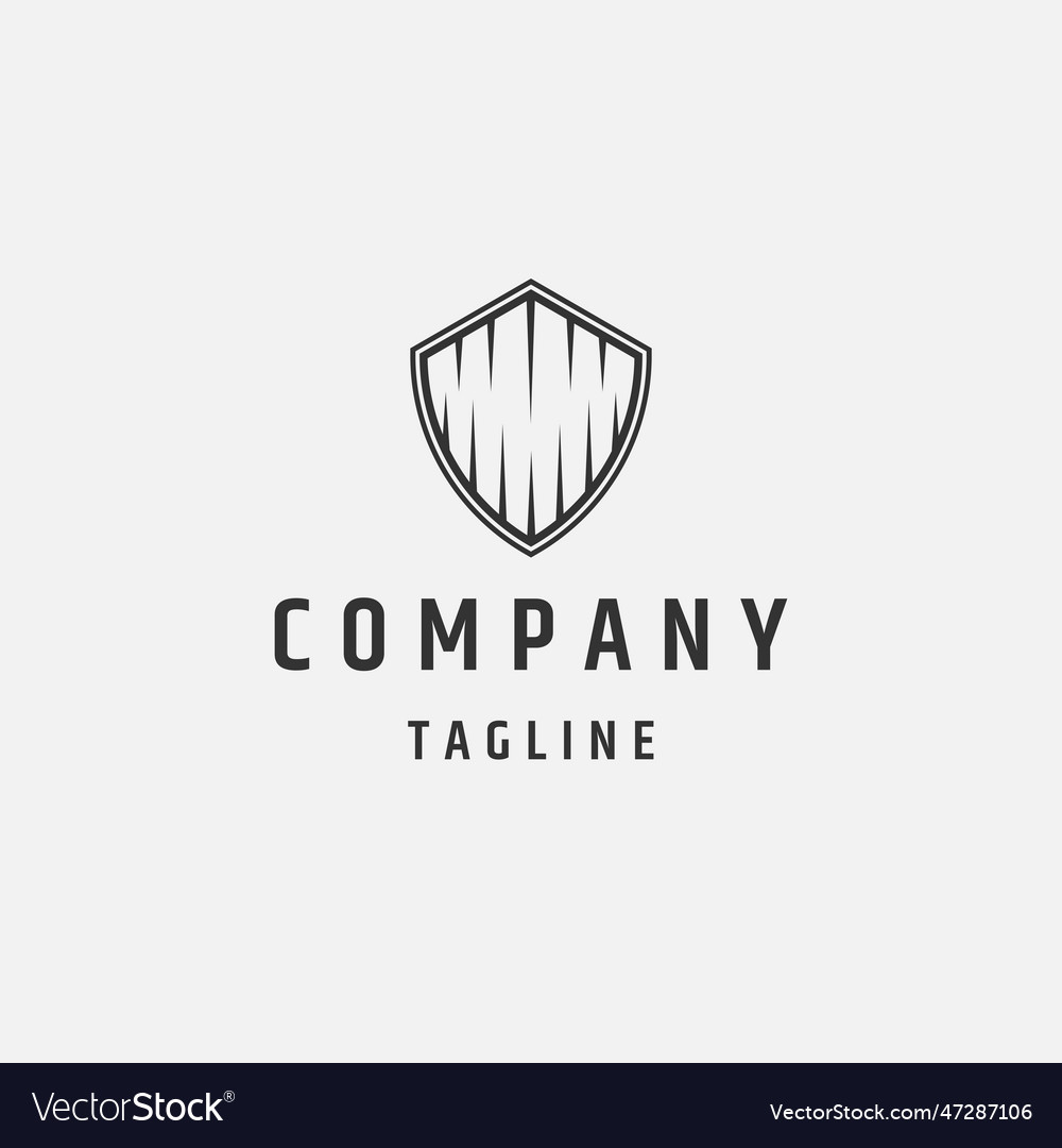 Wood shield logo Royalty Free Vector Image - VectorStock