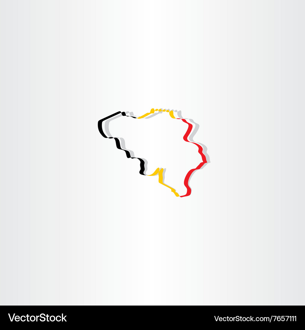 Belgium map icon Royalty Free Vector Image - VectorStock