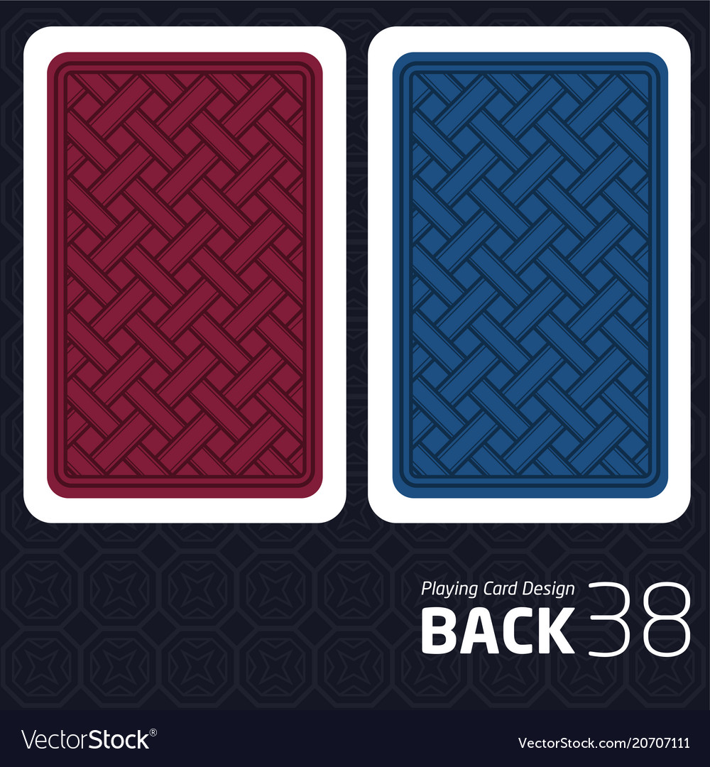 Card back abstract pattern background underside vector image Card back abstract pattern background underside