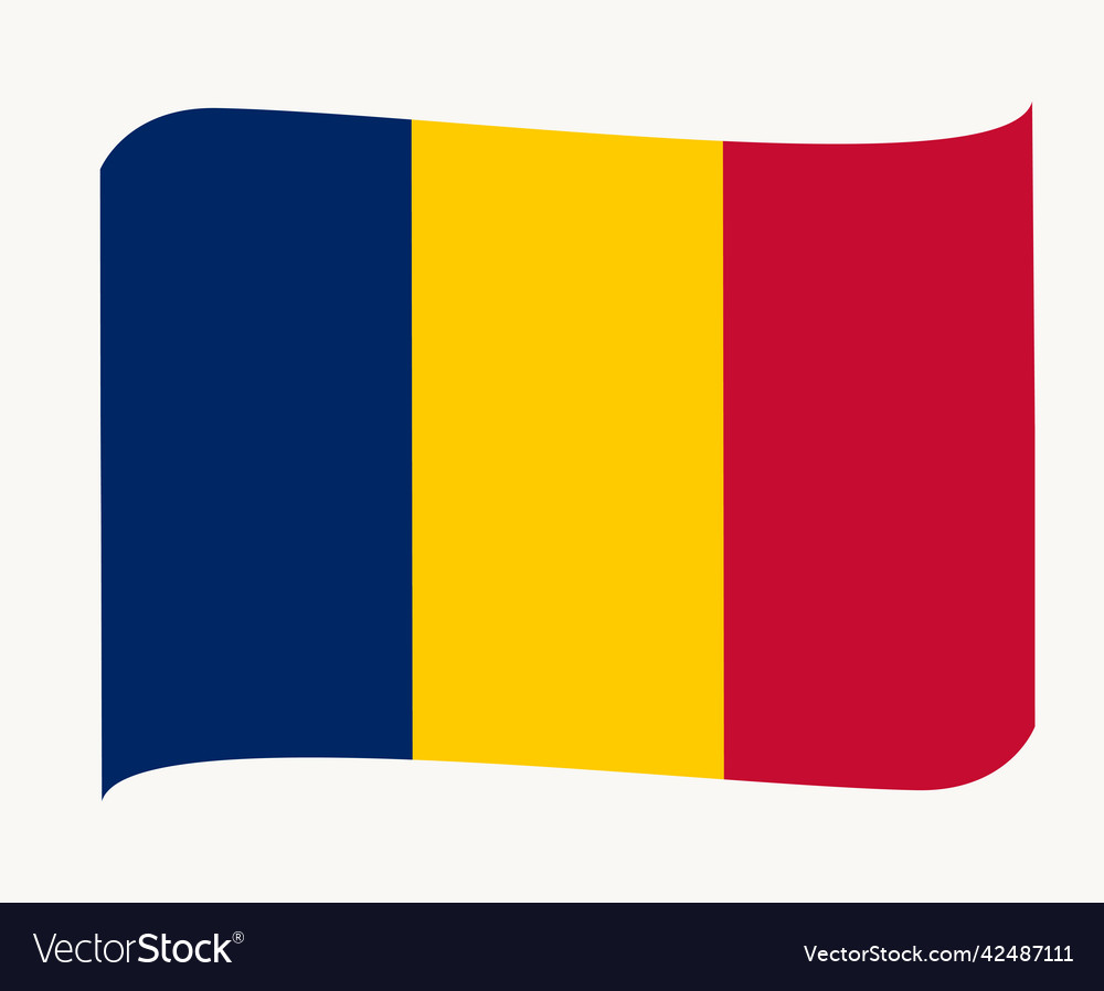 Chad flag national africa emblem ribbon element
