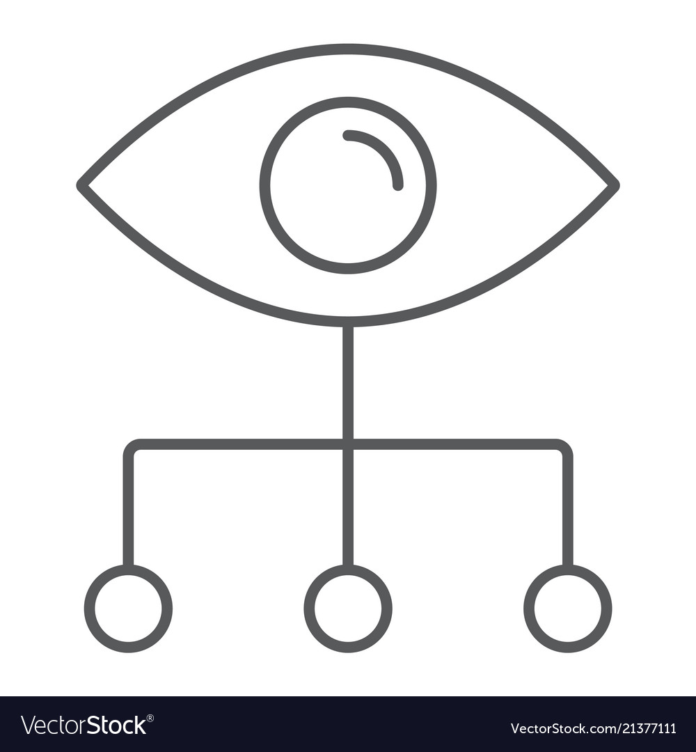 Data visualization thin line icon analytics