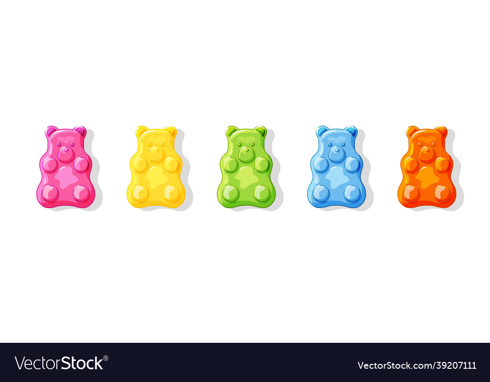 Premium Vector  Gummy bear editable 3d text effect font illustration