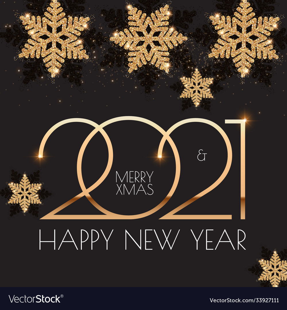 Happy new 2021 year elegant holiday design Vector Image