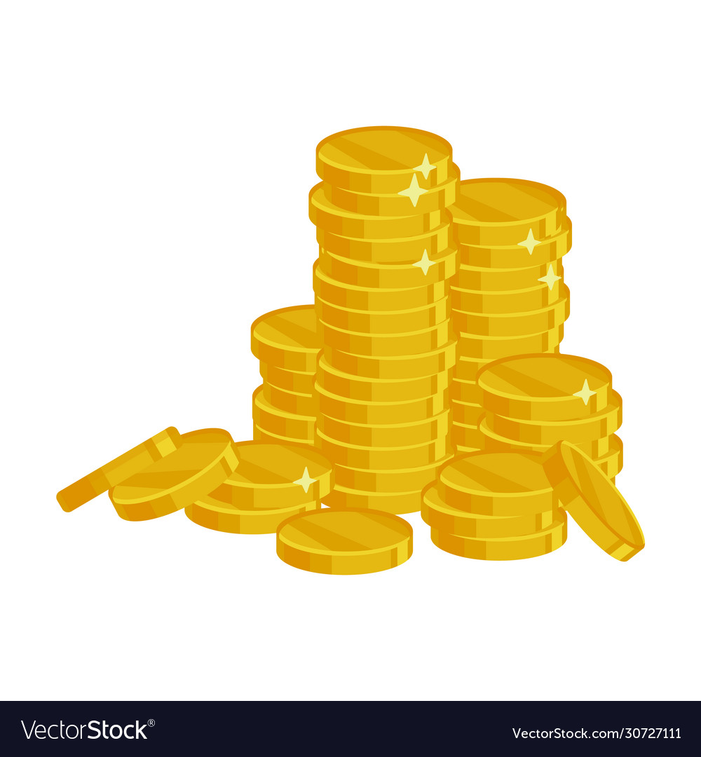 Heap coins iconcartoon icon