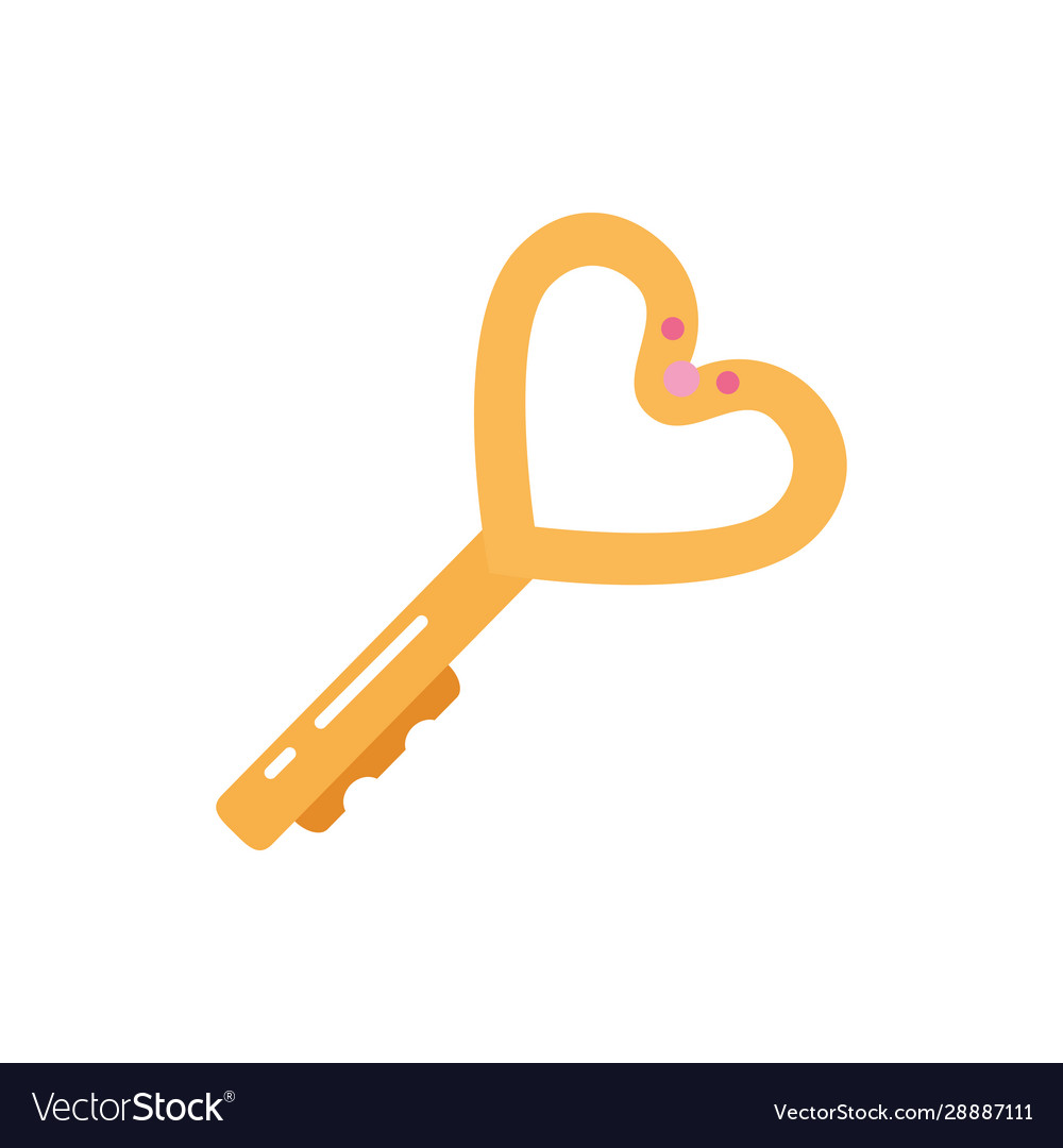 Isolated heart key design Royalty Free Vector Image