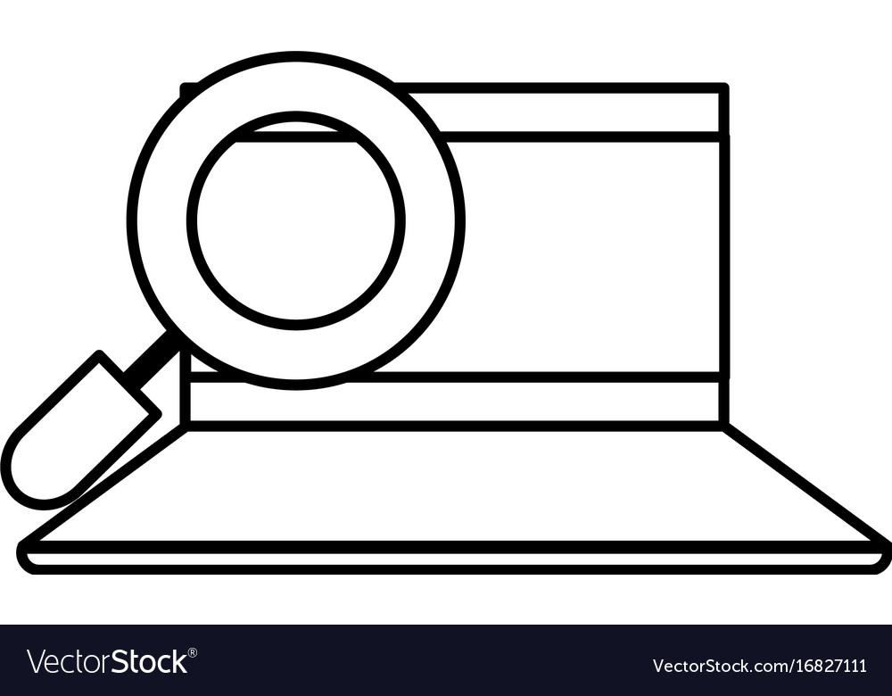 Line computer with magnifying glass and security
