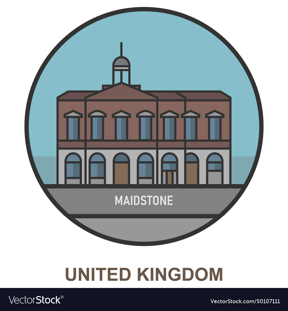 Maidstone cities and towns in united kingdom Vector Image