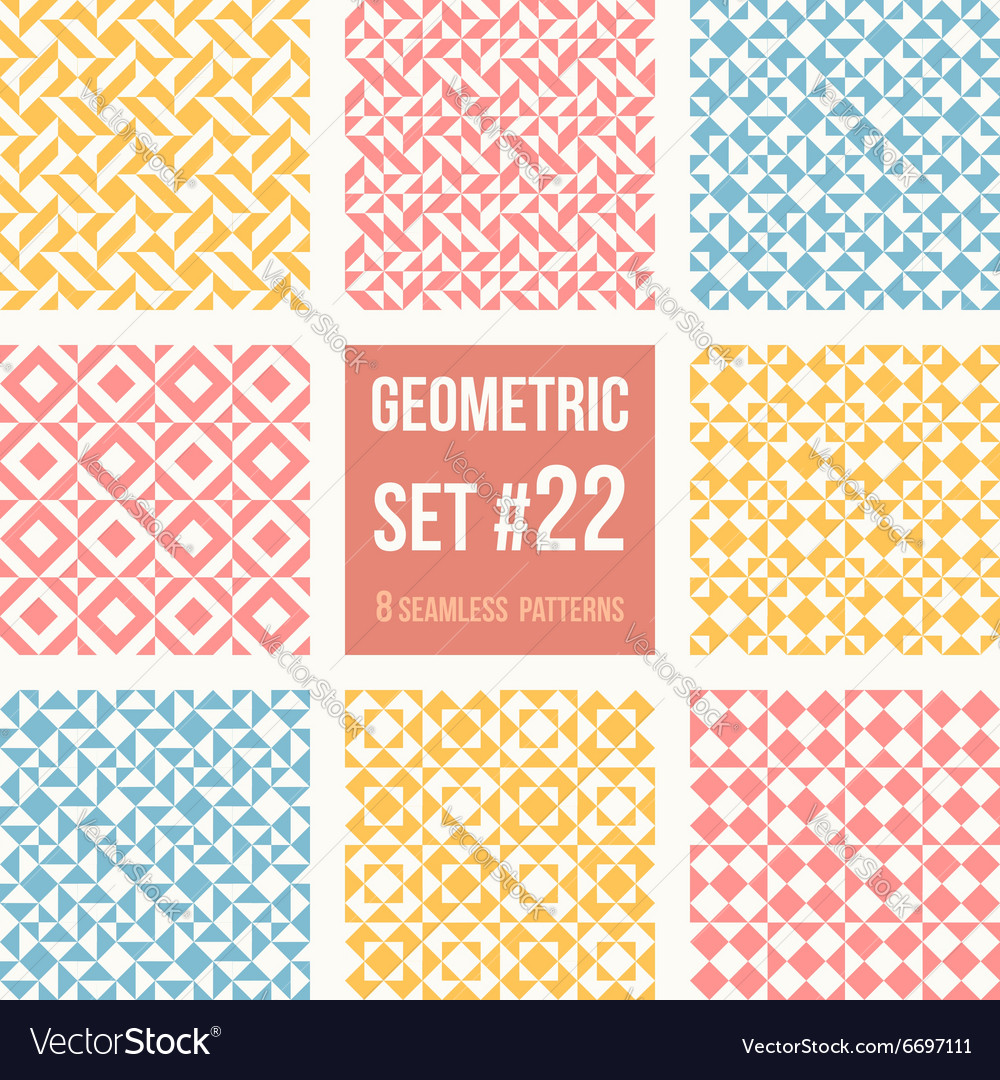 Set of eight geometric patterns