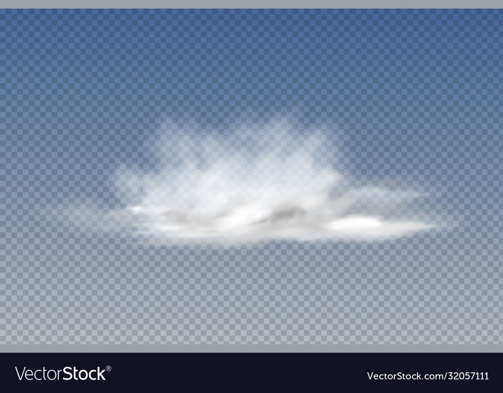 Set realistic isolated and transparent clouds