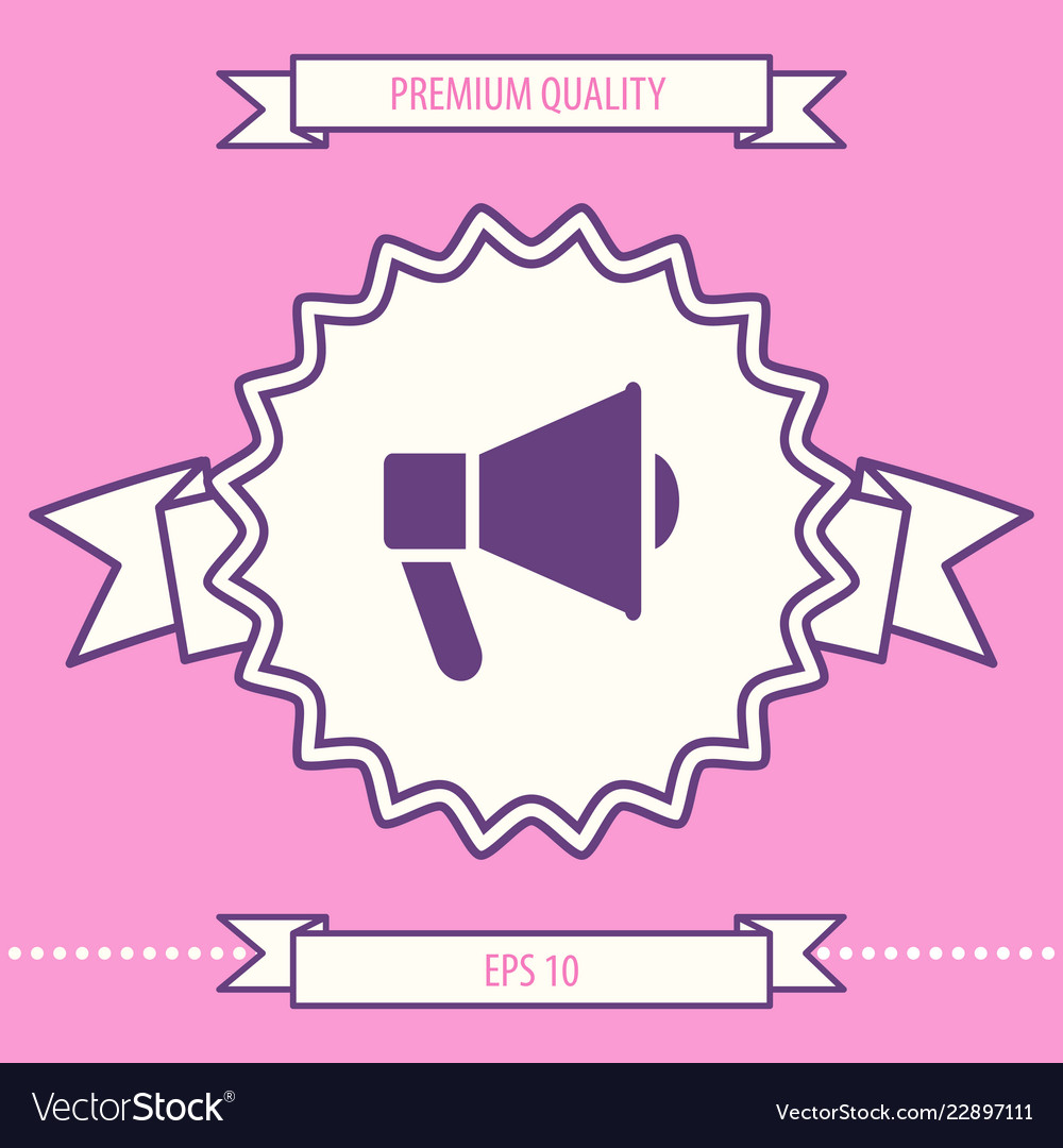 Speaker bullhorn icon graphic elements Royalty Free Vector