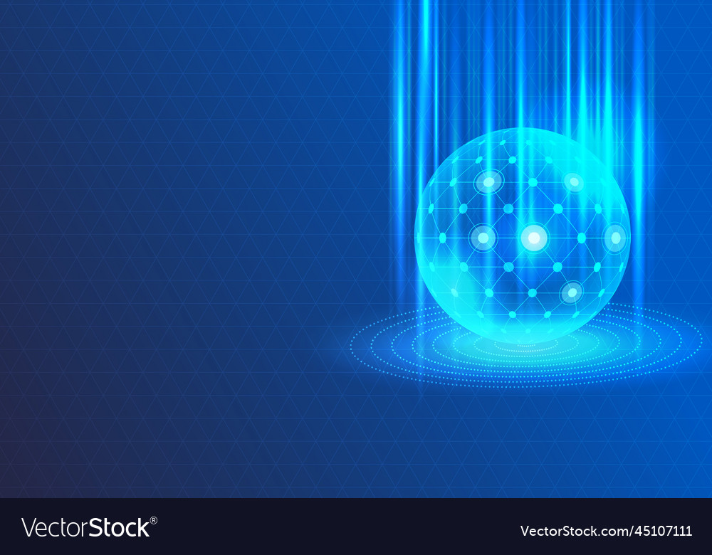Technology processor background it is a glowing bl vector image Technology processor background it is a glowing bl