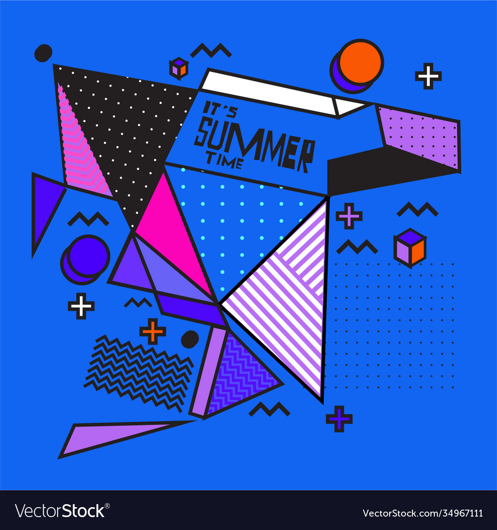 Triangle geometric forms for summer design event