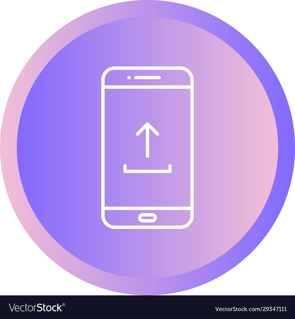 Unique upload to phone line icon