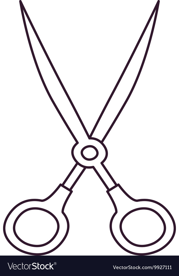 White scissors isolated icon design