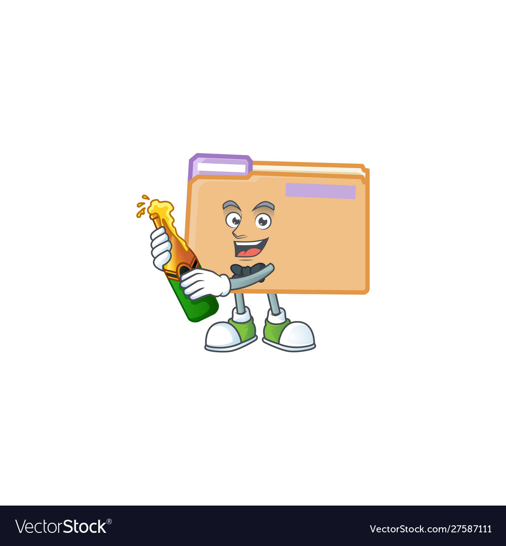 With beer folder data isolated on white background vector image With beer folder data isolated on white background