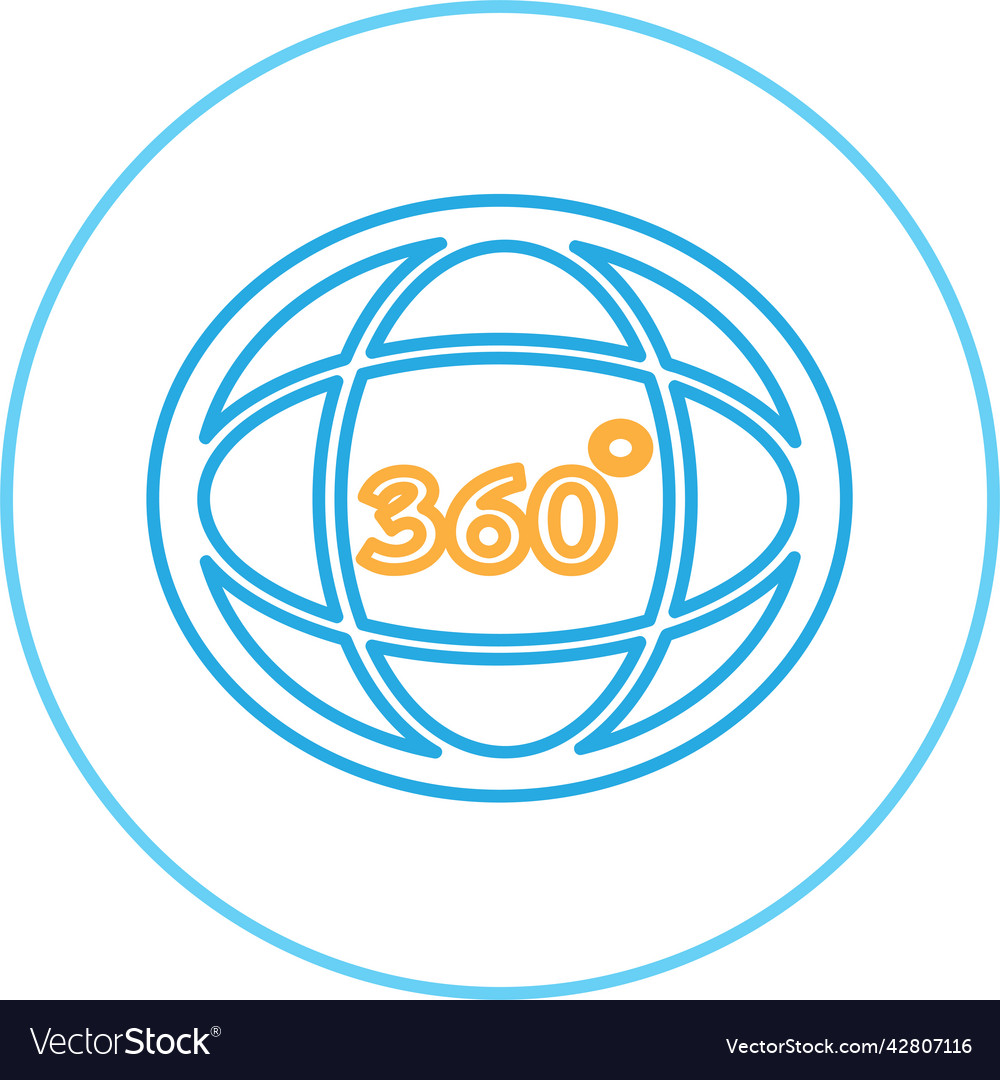 360 degree icon sign symbol design