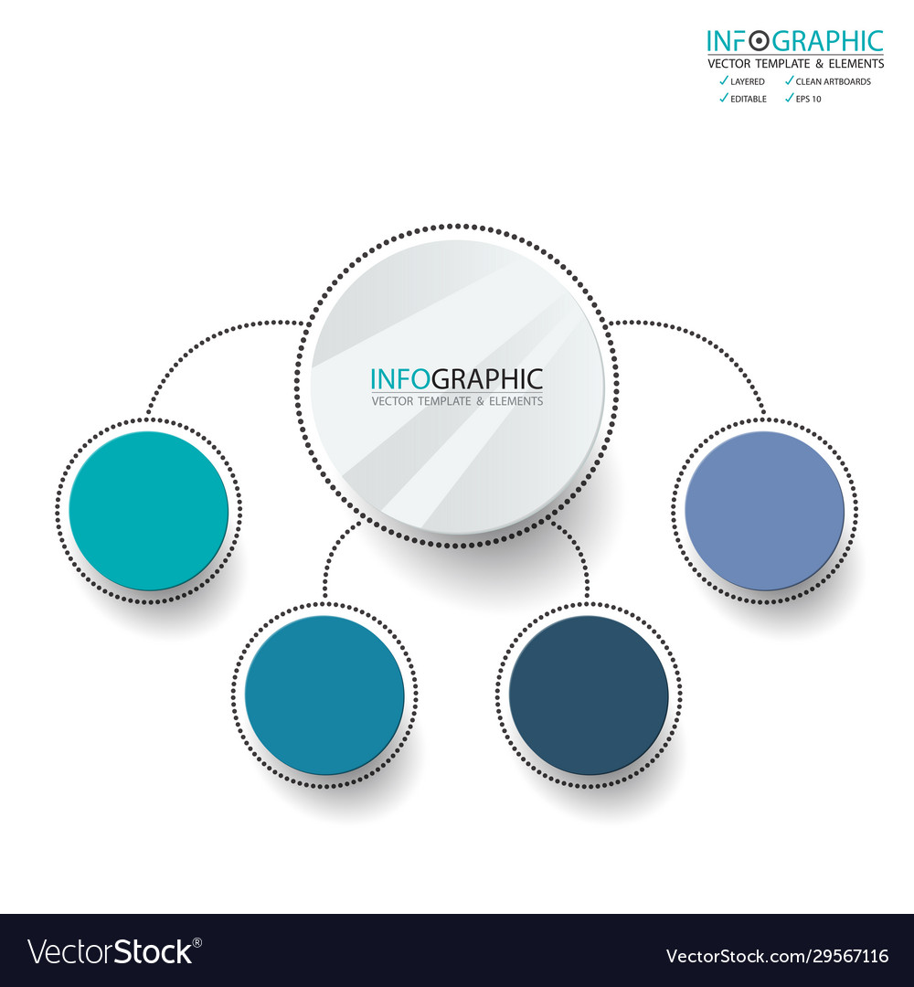 Abstract element infographics 4 step design vector image Abstract element infographics 4 step design