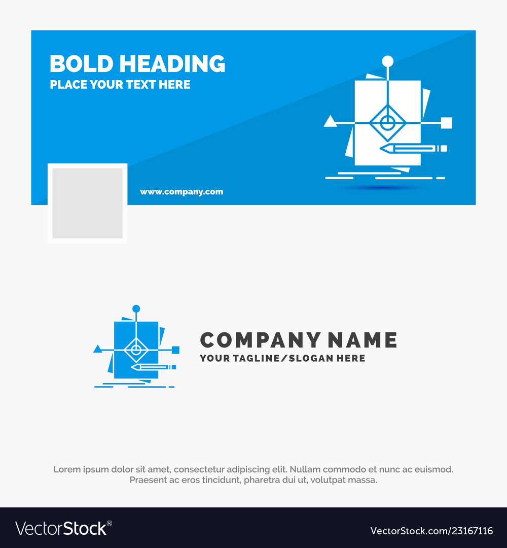 Blue business logo template for algorithm