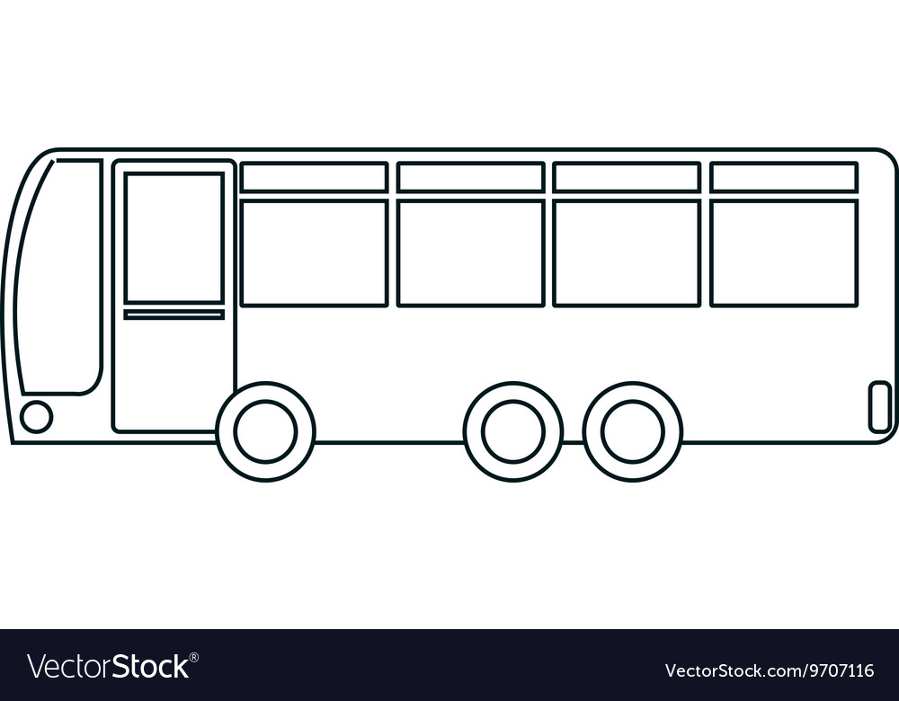 Bus vehicle transport service theme design Vector Image