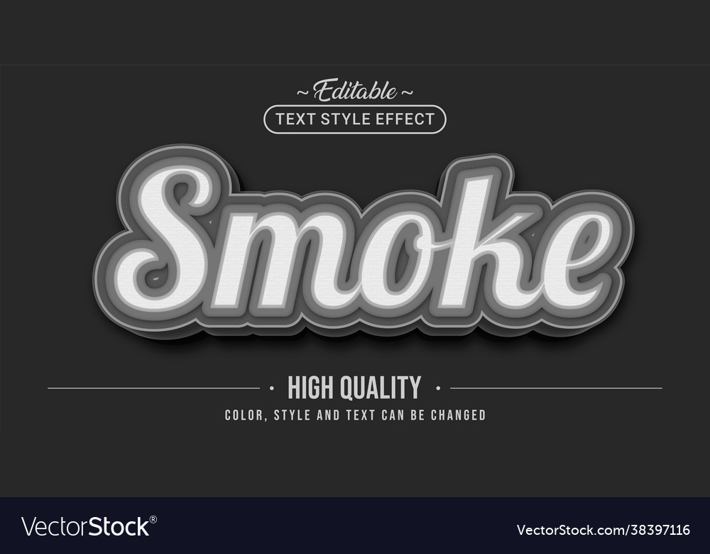 Editable text style effect - smoke