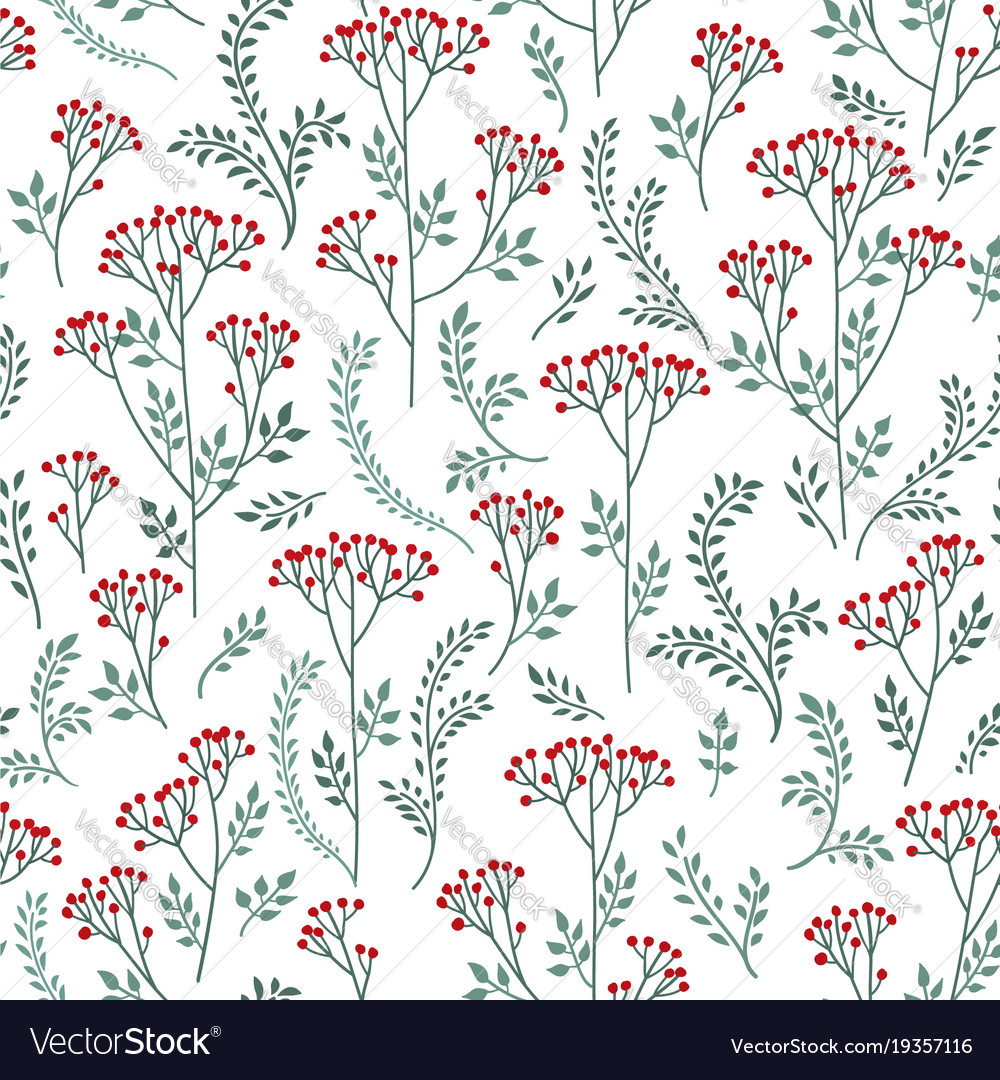 Floral pattern with leaves and flowers ornamental