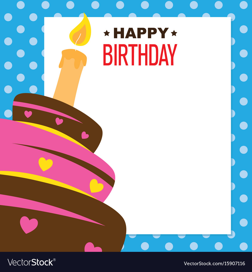 Happy birthday invitation Royalty Free Vector Image