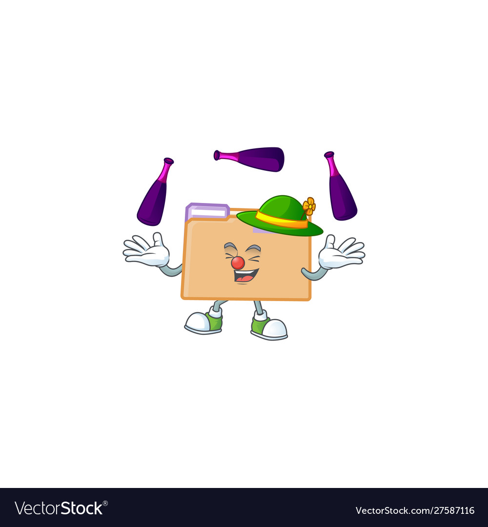 Juggling folder data isolated on white background vector image Juggling folder data isolated on white background