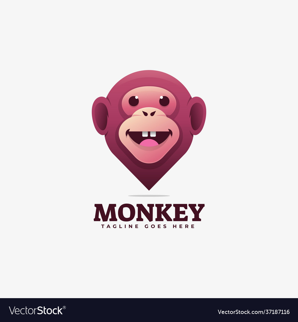 Logo monkey gradient colorful style