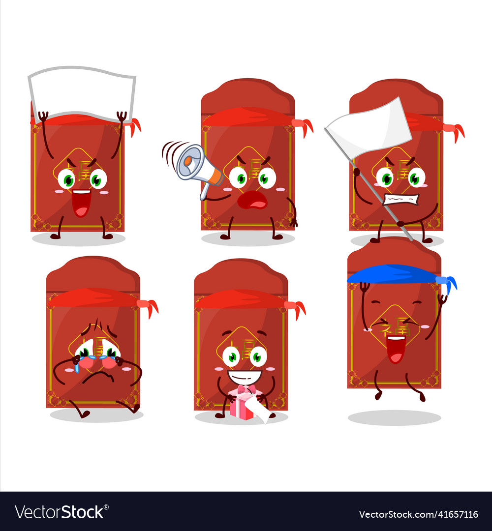 Mascot design style of red packets chinese