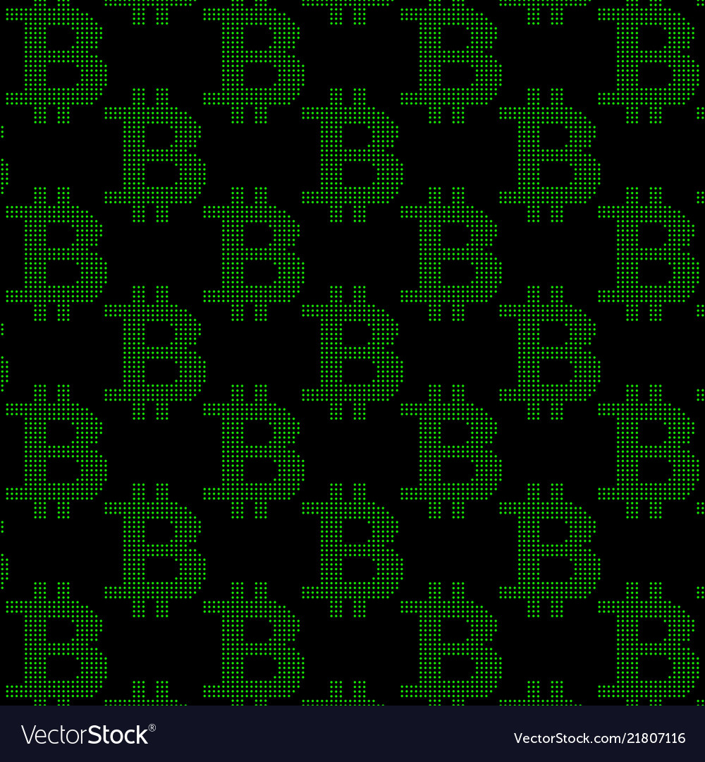 Seamless pattern with sign bitcoin Vector Image Seamless pattern with sign bitcoin