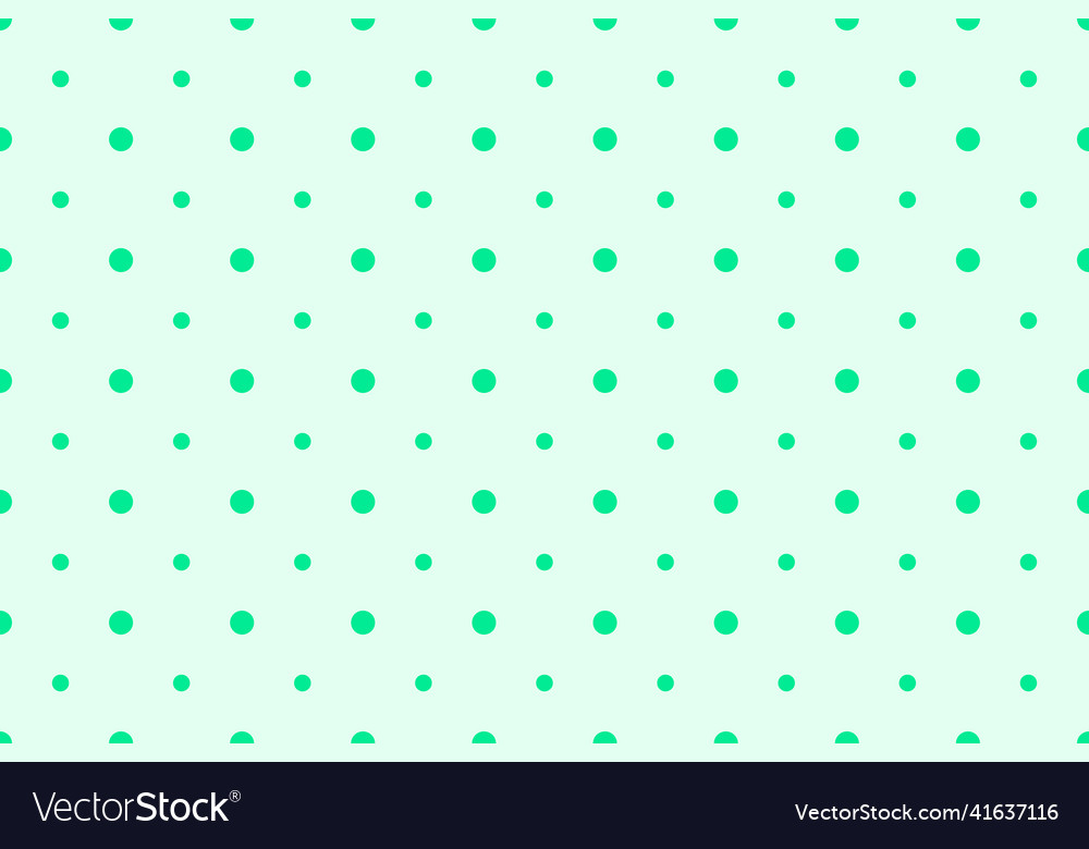 Seamless polkadot pattern with green dots