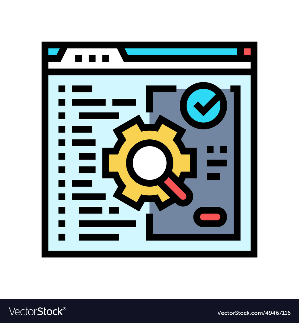 Software testing color icon vector image Software testing color icon