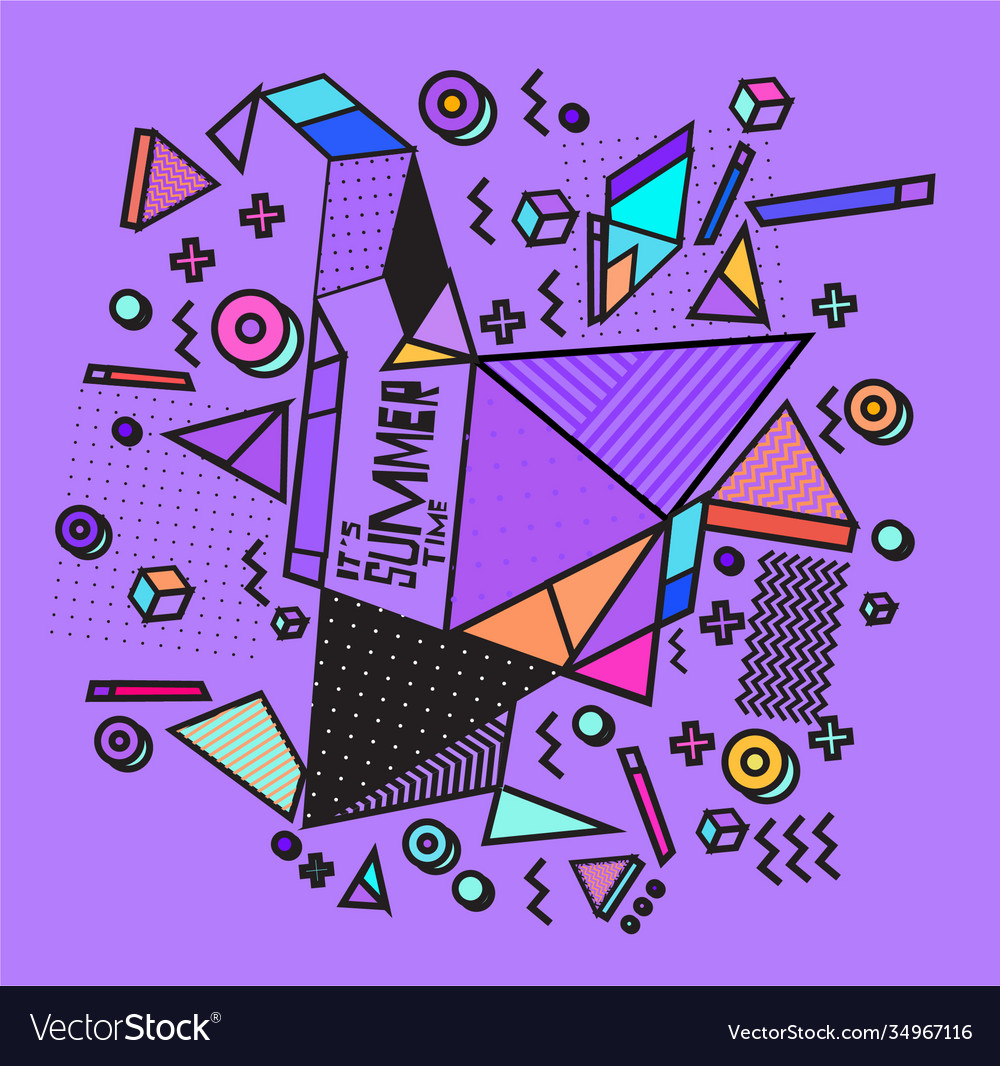Triangle geometric forms for summer design event