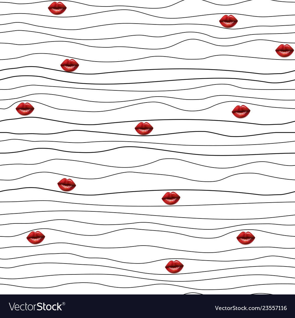 Valentines day simple line seamless pattern