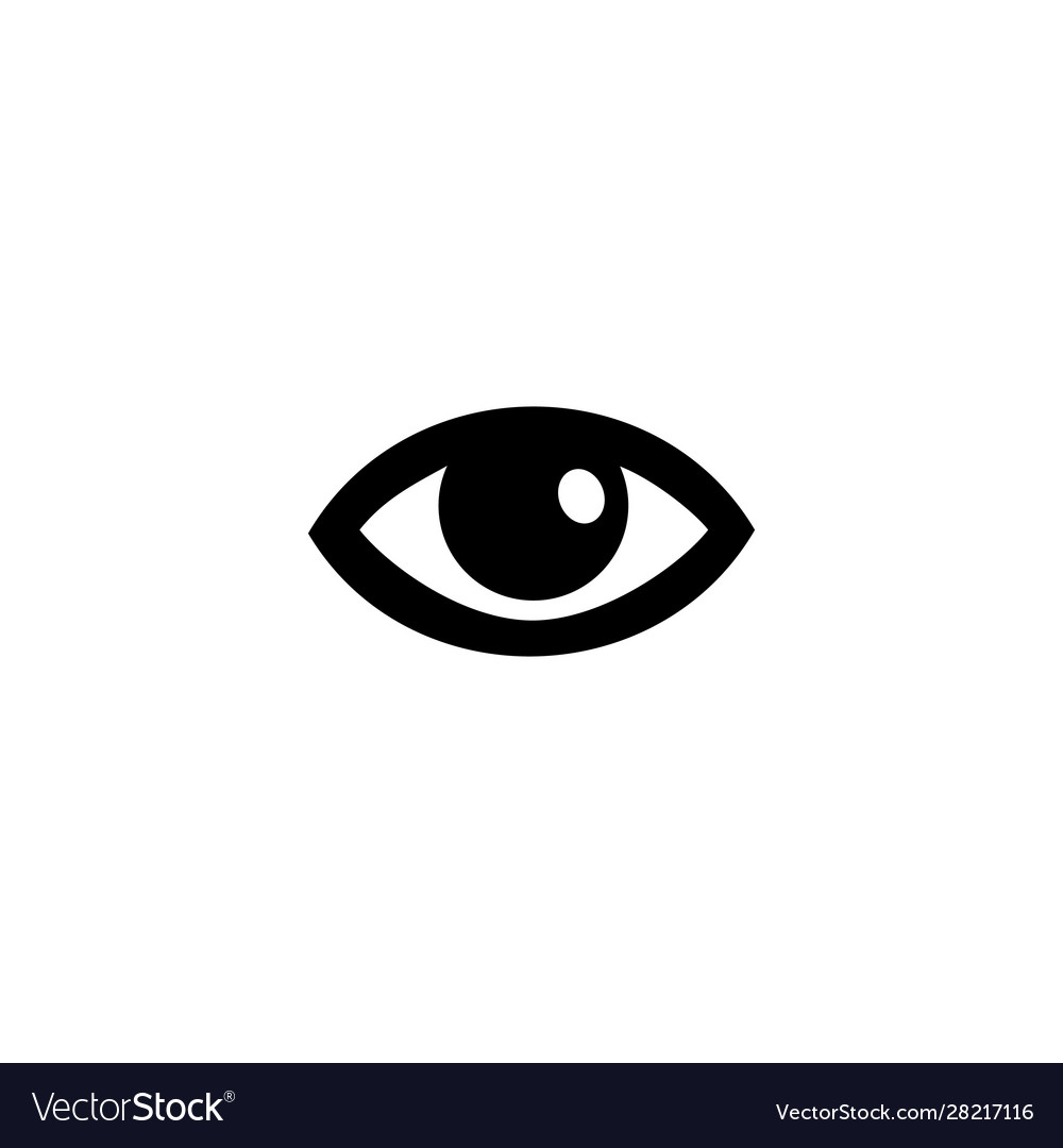 Visible opened eye Royalty Free Vector Image - VectorStock